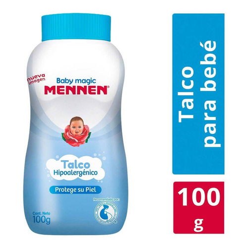 Talco Para Bebés Mennen Baby Magic Azul 100g