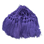 Franjas De Seda Pingentes Tassel Verde Limão 25 Unidades Cor Roxo escuro