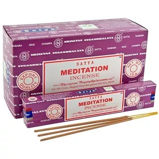 Sahumerios Satya Nag Champa Pack X 12 Cajas - Pacha Kuyuy Fragancia 12 Meditation