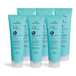  Kit 6 Creme Afinar Os Pés Uréia Spa 250g Sofisticatto