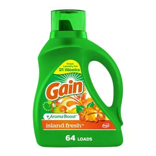 Detergente Liquido Gain Island 64 Lavados 2,72 Litros