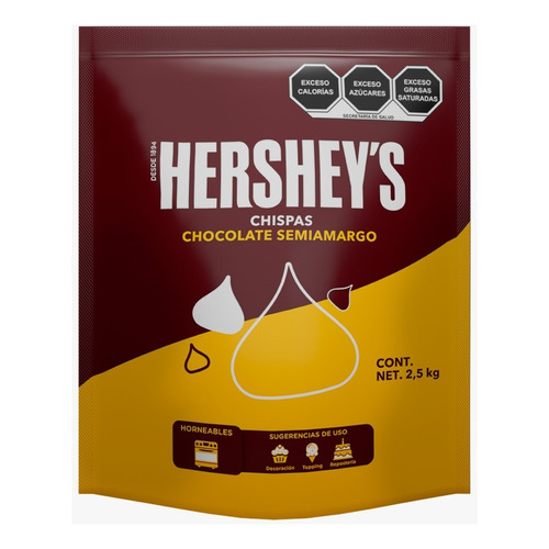 Chispas Chocolate Semi-amargo Hershey's Bolsa 2.5kg