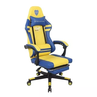 Silla De Escritorio Game Pro 381tb 381 Tb Gamer Ergonómica  Amarilla Y Azul