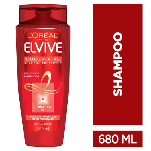  Shampoo Color Vive 680ml Elvive Nutrición Y Protección