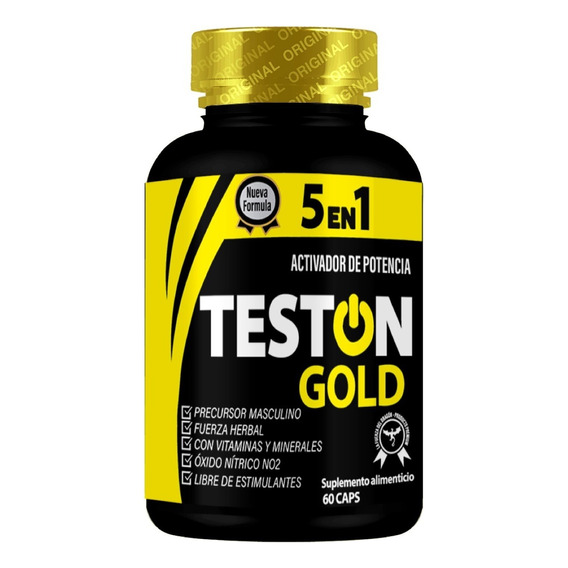 Tribulus+zma+hmb+maca+arginina Teston Gold 60 Capsulas