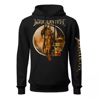 Buzo Hoddie Capota Cerrado Megadeth Tour 2024 