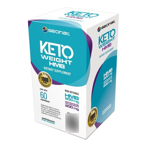 Suplemento en comprimidos Geonat  Keto Weight Hmb cetonas en caja 60 un