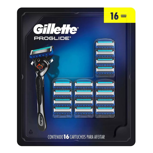 16 Cartuchos Repuestos Para Rasurar Gillette Proglide