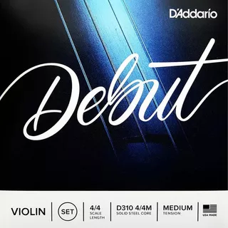 Encordado Daddario D310 4/4m Debut Tension Media Violin 4/4