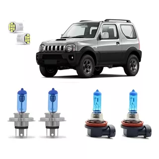 4 Lampada Super Branca Farol E Milha Jimny 2009 A 2018 8500k