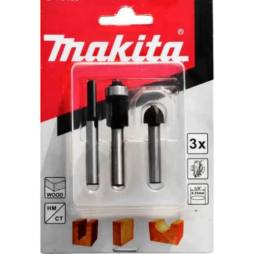 Fresa Toma 1/4 Set 3 Unidades Makita