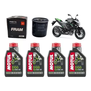 Motul 15w50 Kit Troca Óleo Z750 Z800 Z1000 Fram Ph6017a Mxx