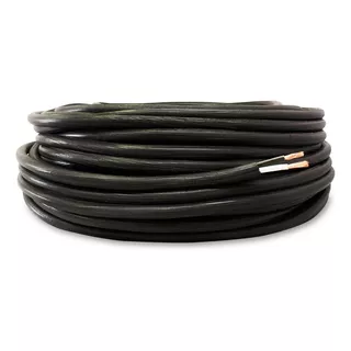 Cable Uso Rudo Para Exteriores Rollo Con 100m Calibre 2x12 Pvc Grueso Color Negro Mca. Luz En Linea