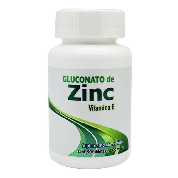 Gluconato De Zinc 90 Tabletas 500 Mg Dos Mundos Sabor Sin sabor