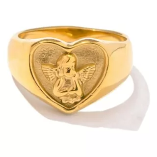 Anillo Bañado Oro 18k Modelo Ángel