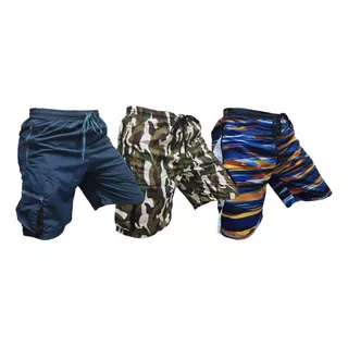 Pack Por Tres De Pantalonetas Militar  5 Bolsillos