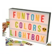 Cartel Luminoso Led Letras Colores Emojis 30x22cm Light Box