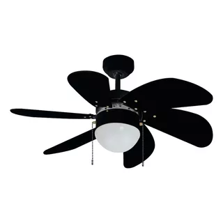 Ventilador De Techo Slp/philco Base E26 Negro Con 6 Aspas De  Madera, 34 cm De Diámetro 127 v