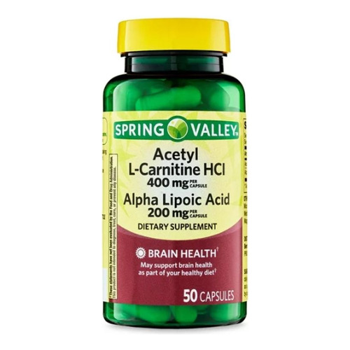 Acetil L Carnitina 400mg Y Acido Alfa Lipoico 200mg Spv 50cp Sabor Neutro