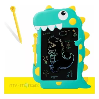 Pizarra Magica Lcd Multicolor Digital Escritura Dino Niños Color Verde