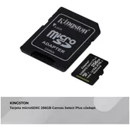 Tarjeta Micro Sd Kingston Sdcs2/256gb Con Adaptador Sd 256gb