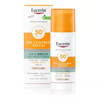 Eucerin Protector Solar Facial Oil Control Fps 50 Tono Claro