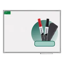 Quadro Branco 180x120 Moldura Alumínio Kit 2 Canetas Apagado Branco