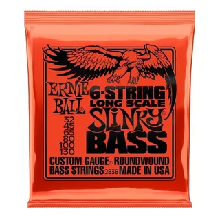 Cuerdas Bajo Electrico 6 Ernie Ball Slinky Long Scale 32-130