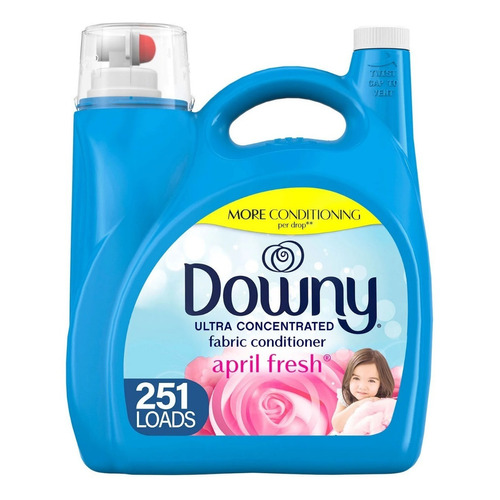 Downy Suavizante Y Acondicionador De Ropa Ultra Concentrado, Aroma April Fresh, 5 Litros Rinde 251 Lavadas