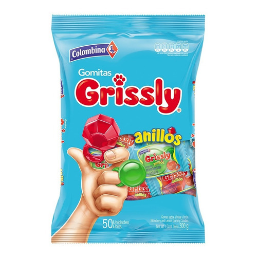 Gomitas Grissly Anillos X 50