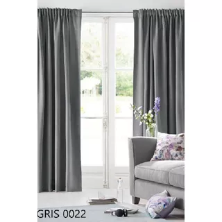 Juego Cortina Tela Blackout Textil 2 Paños 140x220cm Alto