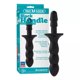 Plug Anal Consolador Black Handle Color Negro