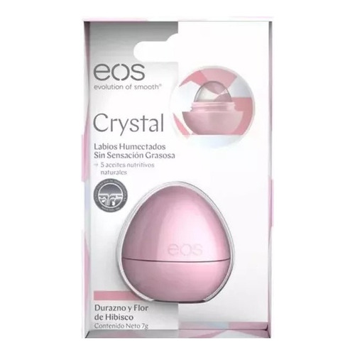 Balsamo Labios Esfera Crystal Durazno Y Flor De Hibisco Eos