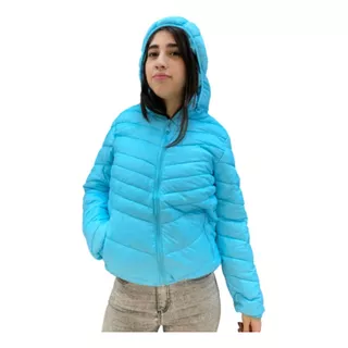 Campera Ultraliviana Forrada  Piel Capucha Desmontable Da 1