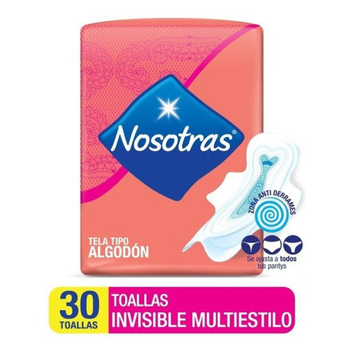 Toallas Nosotras Multiestilo Invisible X 30und