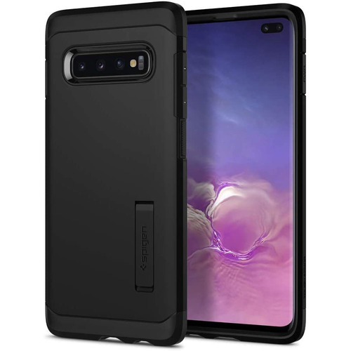 Funda Spigen Tough Armor Para Galaxy S10 Plus, Color Negro