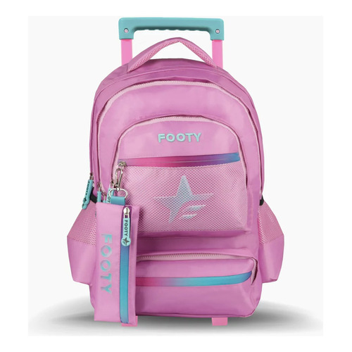 Mochila escolar Footy F1041 color rosa diseño lisa 28L