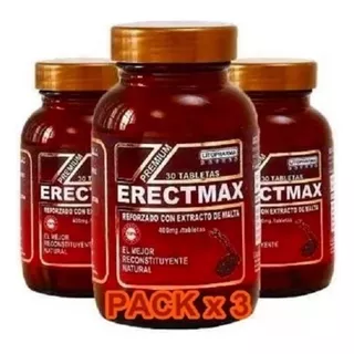 Erectmax Premuim 30 Tabletas 03 Frascos 