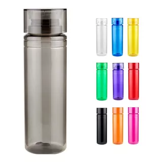 25 Cilindros Plástico Agua 850ml Colores Anfora Botella Agua Color Gris Translúcido