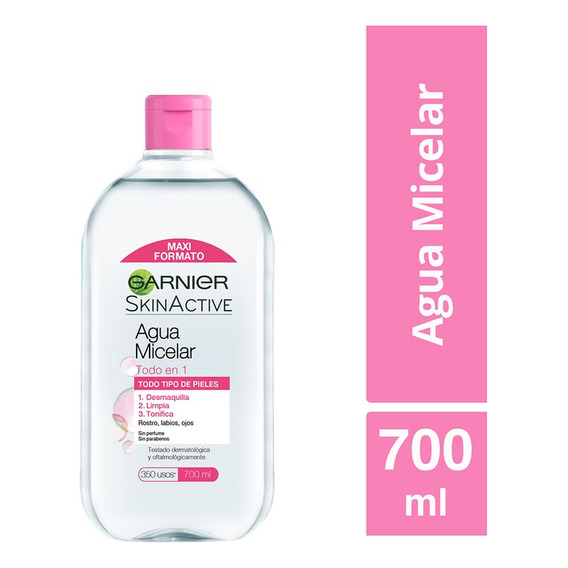 Agua Micelar  Garnier Desmaquillante Todo Tipo De Piel 700ml