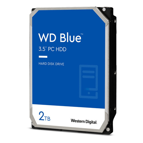 Disco Duro De 2tb Interno Sata Western Digital Blue 7200rpm Color Azul