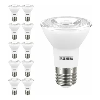 Kit 10 - Lâmpada Led Taschibra Par20 7w E27 38º Bivolt  Cor Da Luz Branco-neutro 4000k