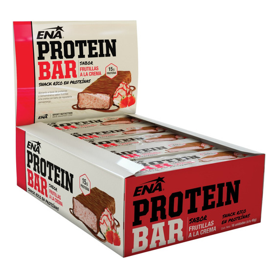 Ena Barra Protein Bar Frutillas a La Crema (16 Barras)