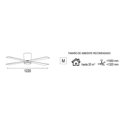 Ventilador De Techo Blanco 484a Led 18w Control Remoto Laft