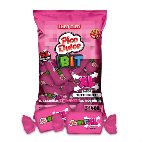 Caramelos Masticables Pico Dulce Bit Sin Tacc - Mejor Precio Caramelo - Unidad - 1 - 408 g (Incluye: Es libre de gluten)