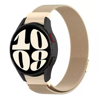 Pulseira Fecho Redge Metálica Para Samsung Watch6 40mm Cor Ouro Velho