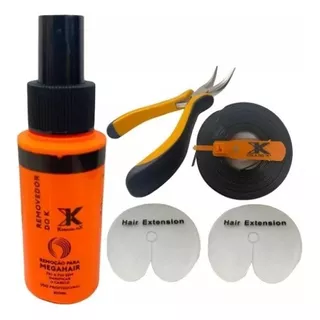 Kit Mega Hair Queratina + Removedor + Alicate + Separador