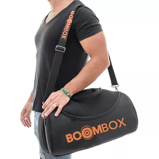 Bolsa Case Capa Protetora Jbl Boombox Prova Agua 2 Estampado Cor Preto/laranja