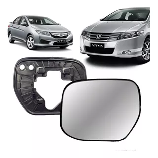 Lente Espelho Retrovisor Honda City 2009 2010 11 A 2014  Esq