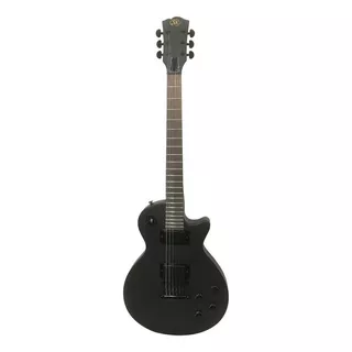 Guitarra Eléctrica Sx Ee Series Ee3s Les Paul De Tilo Satin Black Con Diapasón De Palo De Rosa